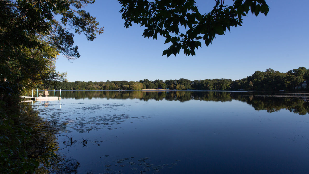 Sunlight on water on a beautiful summer day--another attraction of Bristol Wellesley living.